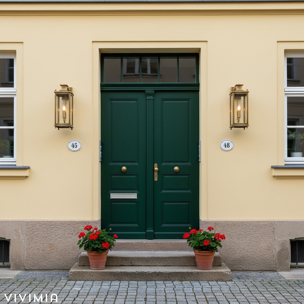 Yolvira Outdoor Lantern Sconce – Versatile Wall Light for Porch, Patio, or Corridor