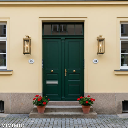 Yolvira Outdoor Lantern Sconce – Versatile Wall Light for Porch, Patio, or Corridor