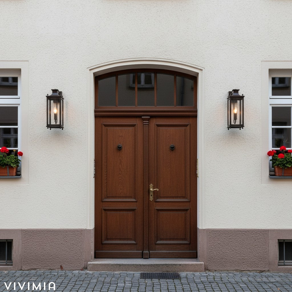 Yolvira Outdoor Lantern Sconce – Versatile Wall Light for Porch, Patio, or Corridor