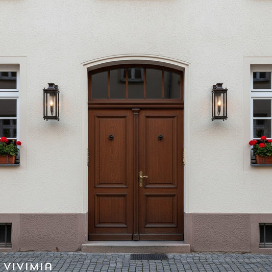 Yolvira Outdoor Lantern Sconce – Versatile Wall Light for Porch, Patio, or Corridor