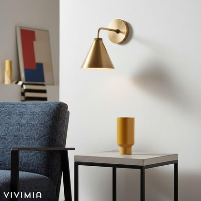 Korvi Tapered Wall Sconce – Industrial Modern Fixture for Bathroom, Hallway, or Covered Outdoor Use