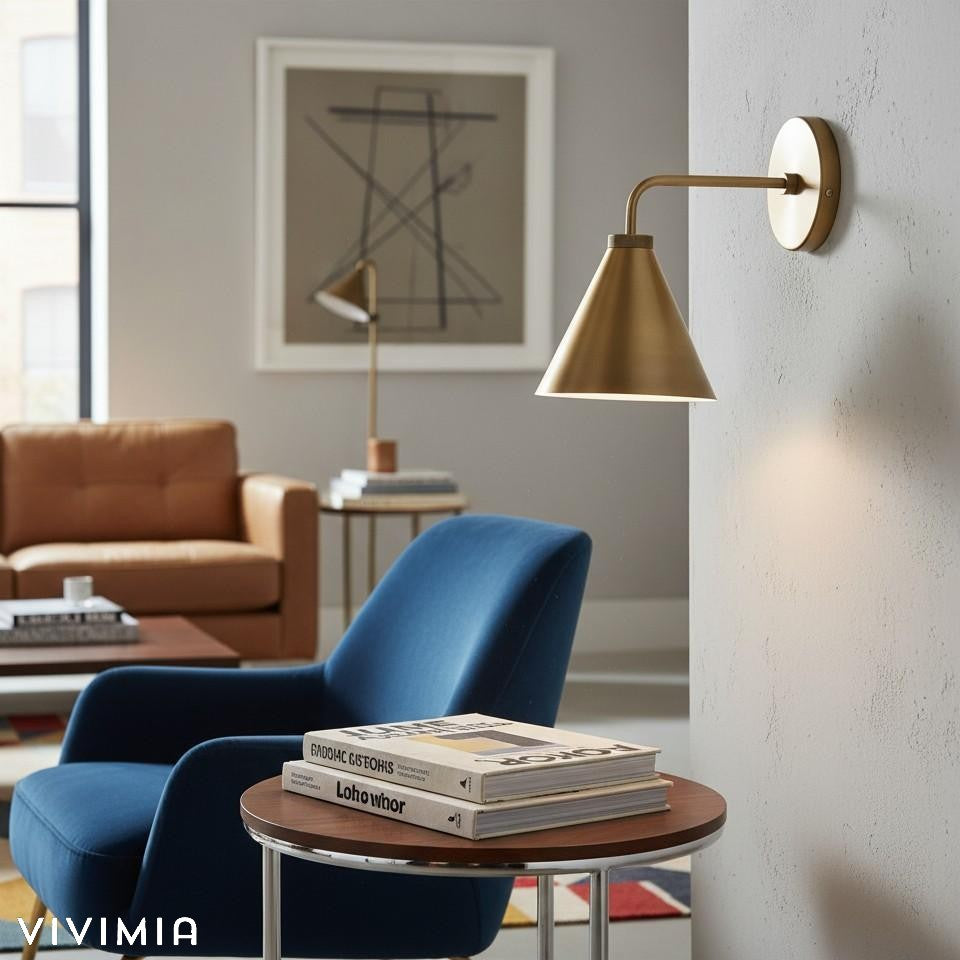 Korvi Tapered Wall Sconce – Industrial Modern Fixture for Bathroom, Hallway, or Covered Outdoor Use