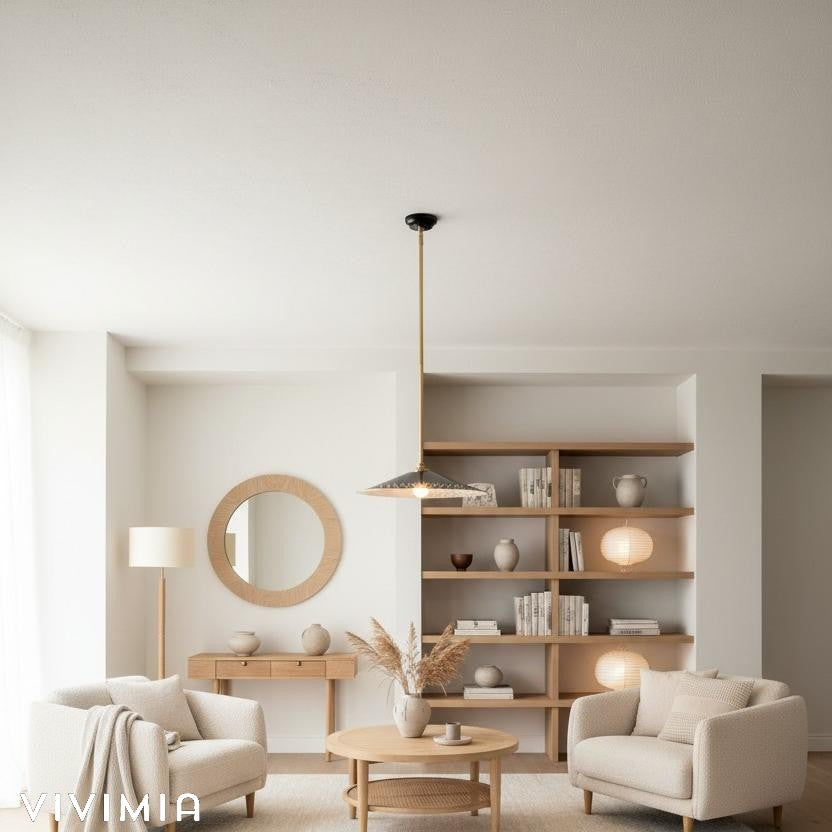 Auriglow Clover Cutout Pendant – Modern Enameled Brass Hanging Light for Dining, Kitchen, or Hallway