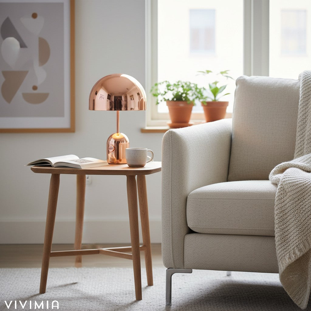 Bell Domed Table Lamp – Modern Minimalist Light for Bedroom & Reading Nooks