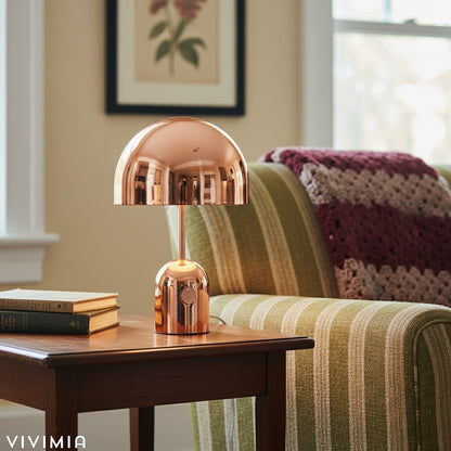 Bell Domed Table Lamp – Modern Minimalist Light for Bedroom & Reading Nooks