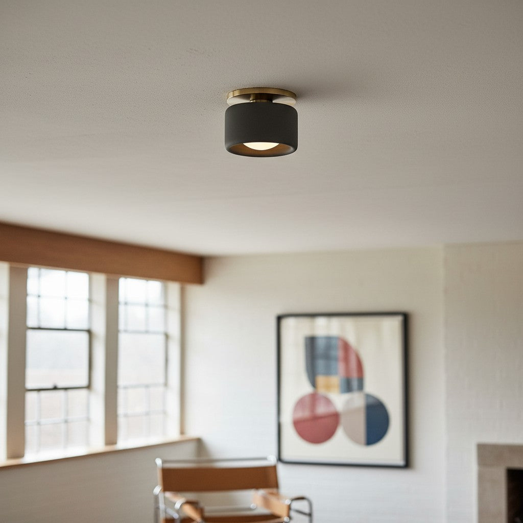 Cerova Porcelain Flushmount – Modern Minimalist Design – Perfect for Living & Dining Areas