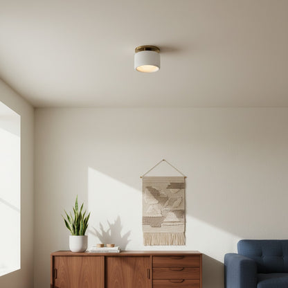 Cerova Porcelain Flushmount – Modern Minimalist Design – Perfect for Living & Dining Areas