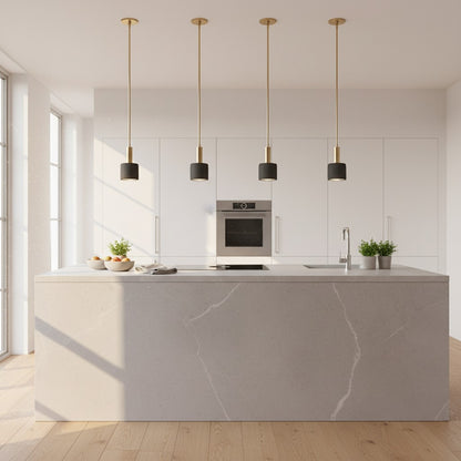 Cerova Modern Ivory Porcelain Pendant Light – Soft Organic Design for Kitchen Island