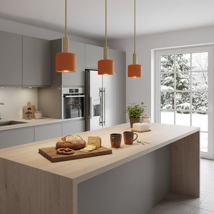 Cerova Modern Ivory Porcelain Pendant Light – Soft Organic Design for Kitchen Island