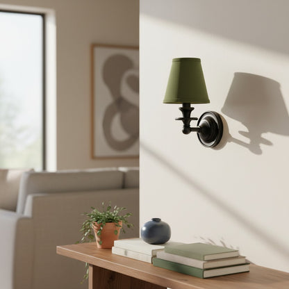 Kalvora Soft Fabric Shade Wall Sconce - Modern Accent Lighting Ideal for Bedroom and Hallway