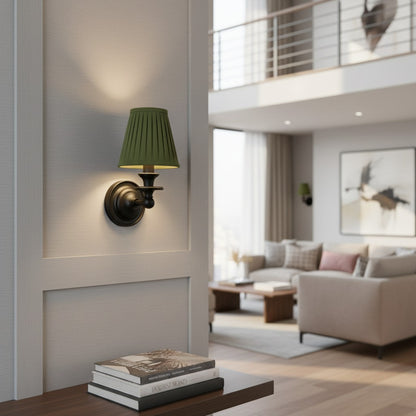 Kalvora Soft Fabric Shade Wall Sconce - Modern Accent Lighting Ideal for Bedroom and Hallway