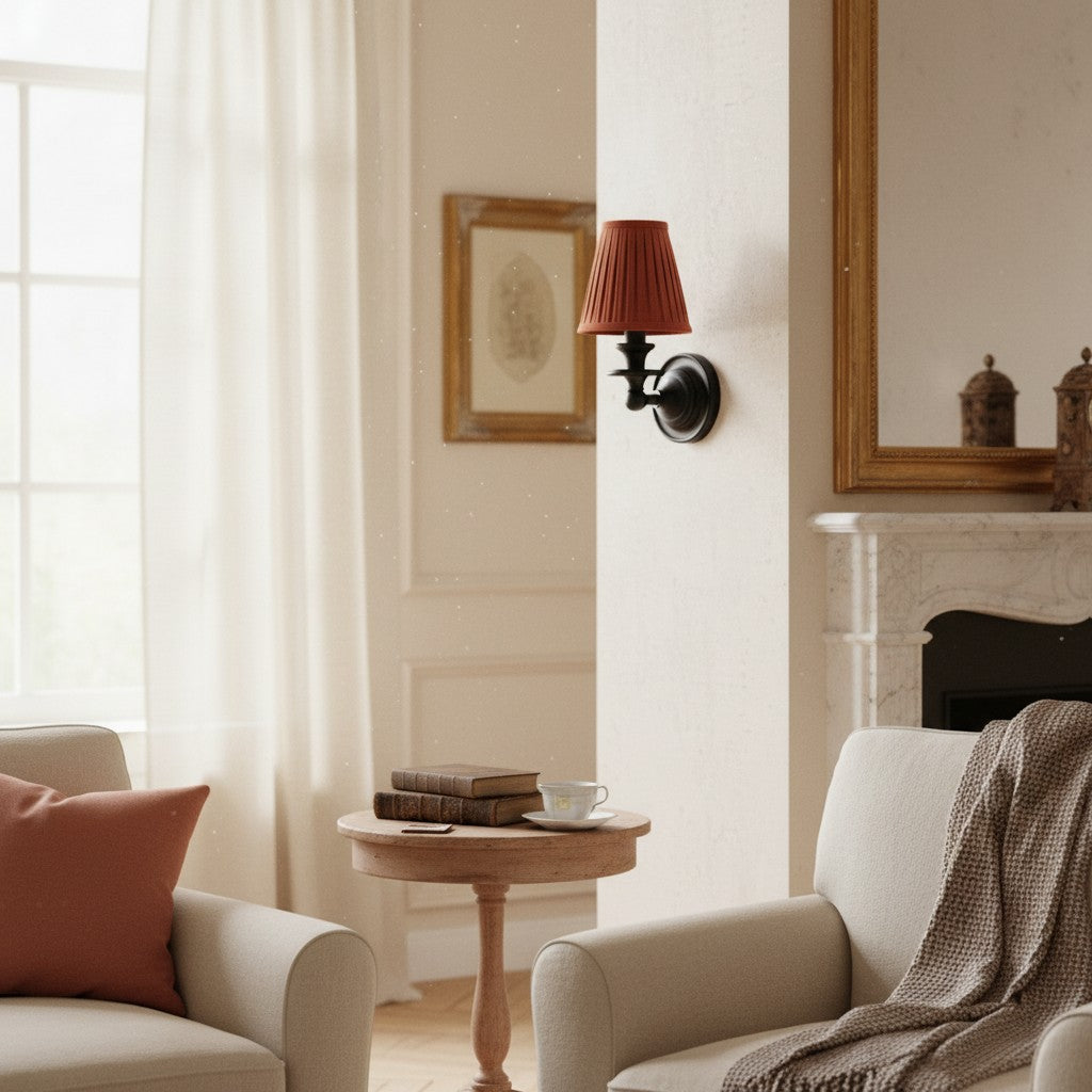 Kalvora Soft Fabric Shade Wall Sconce - Modern Accent Lighting Ideal for Bedroom and Hallway