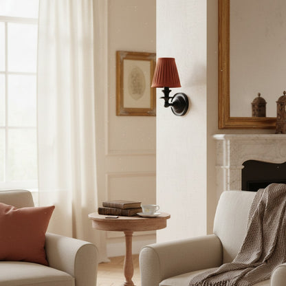 Kalvora Soft Fabric Shade Wall Sconce - Modern Accent Lighting Ideal for Bedroom and Hallway