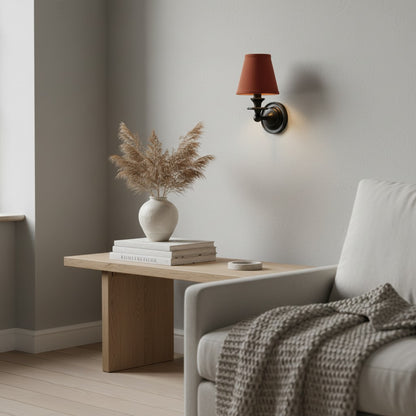Kalvora Soft Fabric Shade Wall Sconce - Modern Accent Lighting Ideal for Bedroom and Hallway