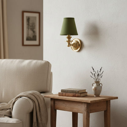 Kalvora Soft Fabric Shade Wall Sconce - Modern Accent Lighting Ideal for Bedroom and Hallway