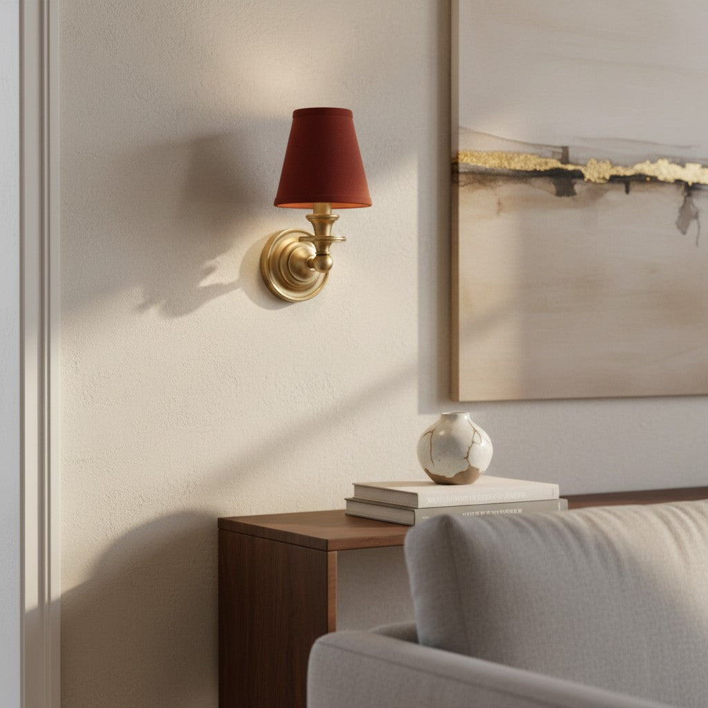 Kalvora Soft Fabric Shade Wall Sconce - Modern Accent Lighting Ideal for Bedroom and Hallway