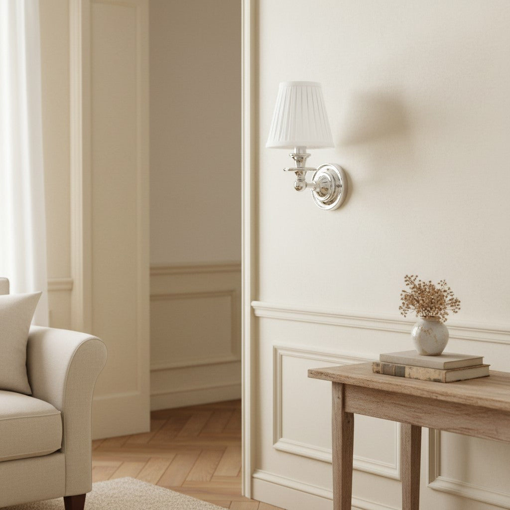 Kalvora Soft Fabric Shade Wall Sconce - Modern Accent Lighting Ideal for Bedroom and Hallway