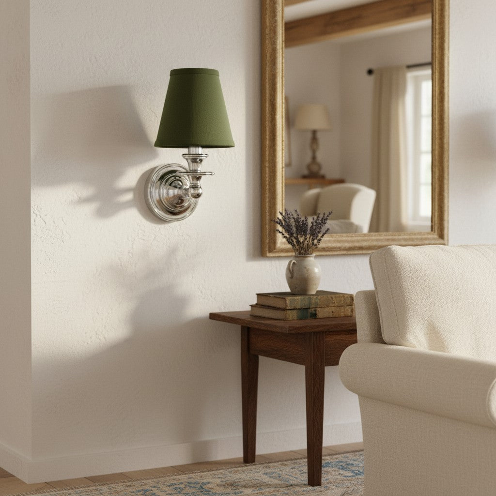 Kalvora Soft Fabric Shade Wall Sconce - Modern Accent Lighting Ideal for Bedroom and Hallway
