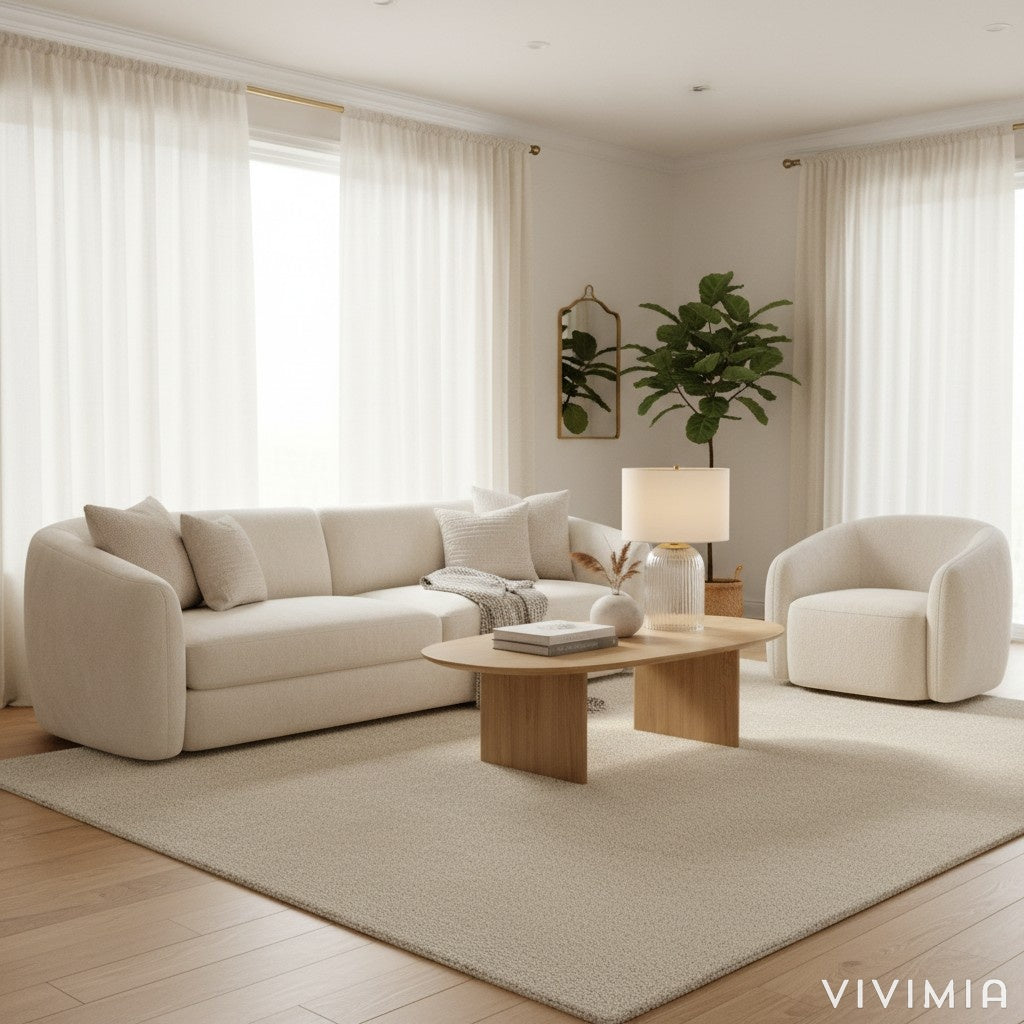 Bravira Strukturierte Glas Tischlampe mit klarer Leinen Schirm in zeitgemäßem Design für Wohnzimmer oder Homeoffice