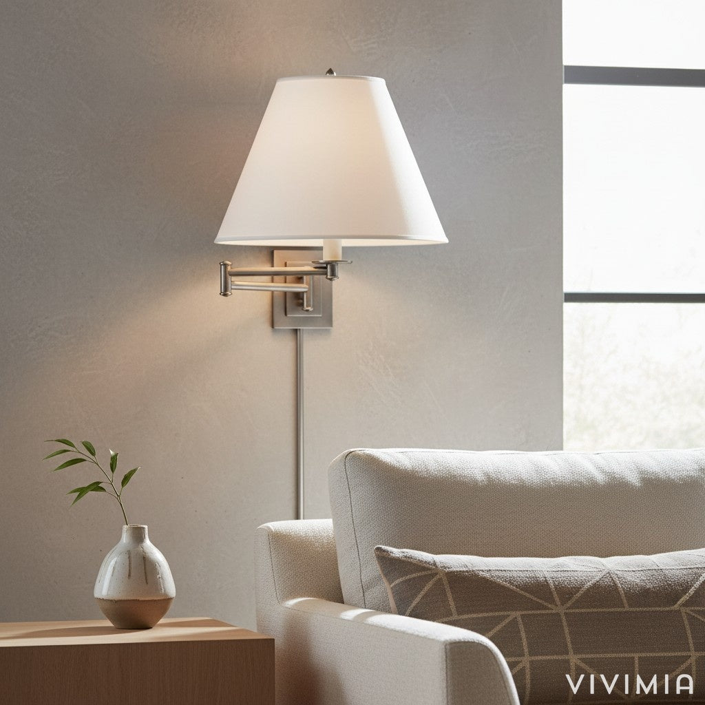 Classic Swing Arm Wall Lamp - Vintage Industrial Style Adjustable Bedroom Lighting