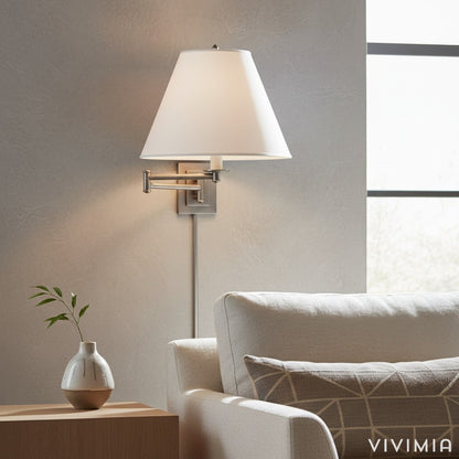 Classic Swing Arm Wall Lamp - Vintage Industrial Style Adjustable Bedroom Lighting