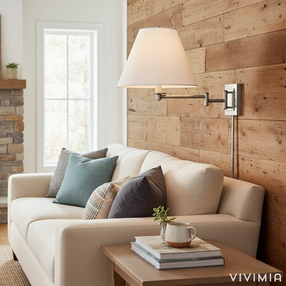 Classic Swing Arm Wall Lamp - Vintage Industrial Style Adjustable Bedroom Lighting