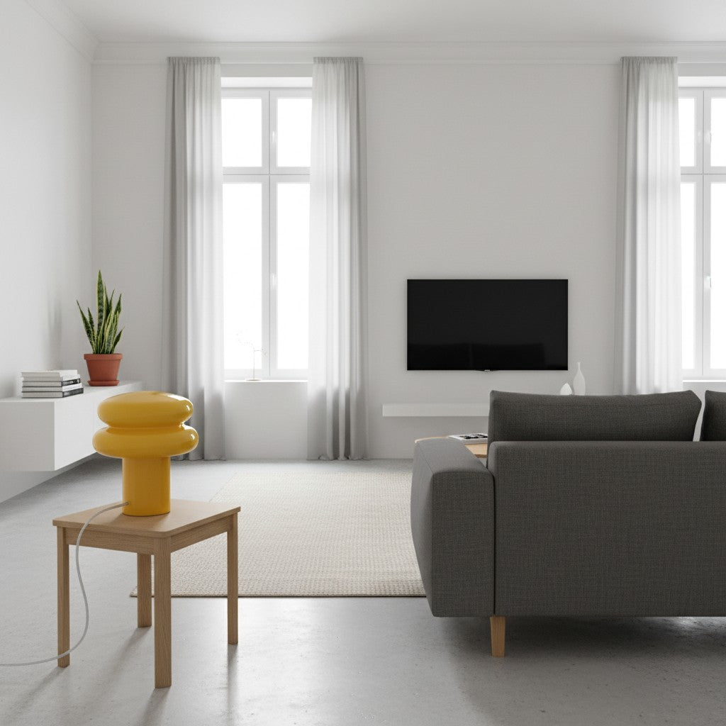 Orra Soft Glow Opal Glass Table Lamp – Contemporary Mushroom Design for Cozy Spaces