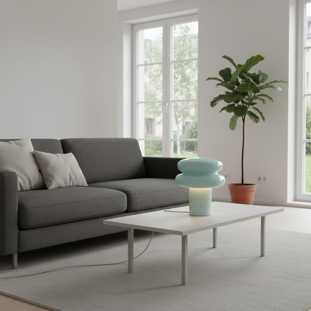 Orra Soft Glow Opal Glass Table Lamp – Contemporary Mushroom Design for Cozy Spaces