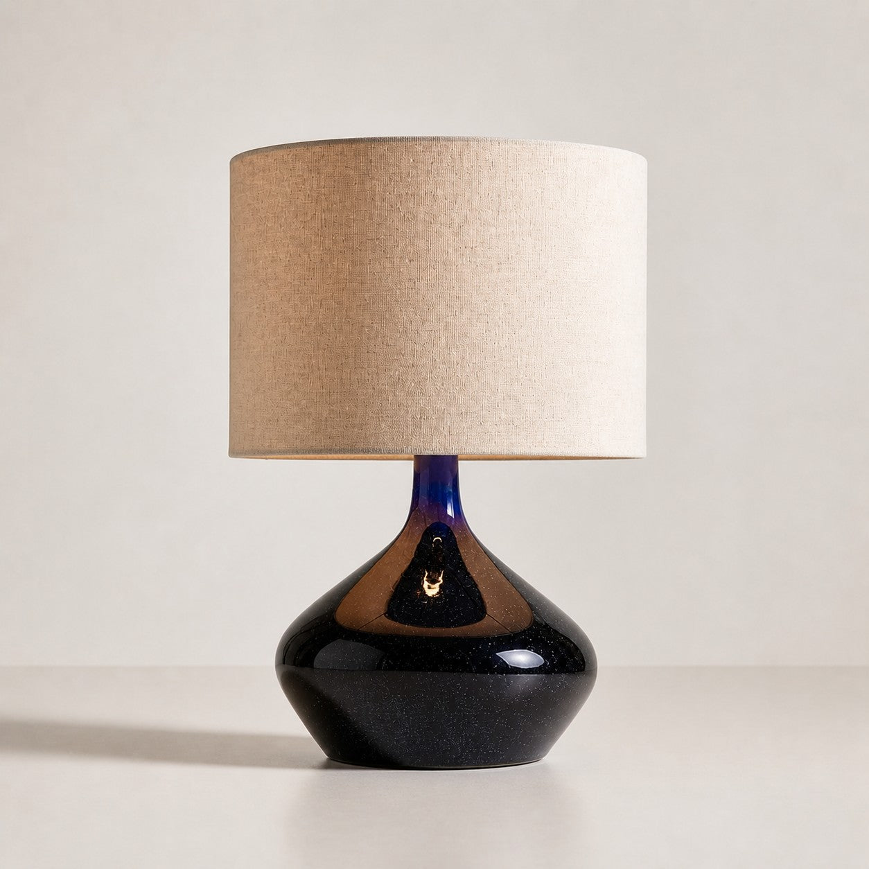 Lumo Modern Asymmetrical Table Lamp - Artistic Ceramic Body Ambient Lighting for Contemporary Home and Office