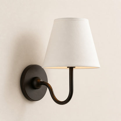 Luvora Gefalteter Leinenlampenschirm Wandlampe Vintage Modern für Schlafzimmer und Flur
