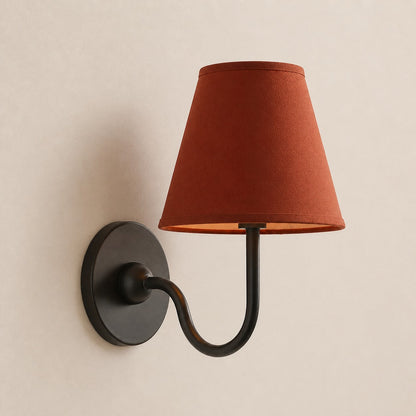 Luvora Gefalteter Leinenlampenschirm Wandlampe Vintage Modern für Schlafzimmer und Flur
