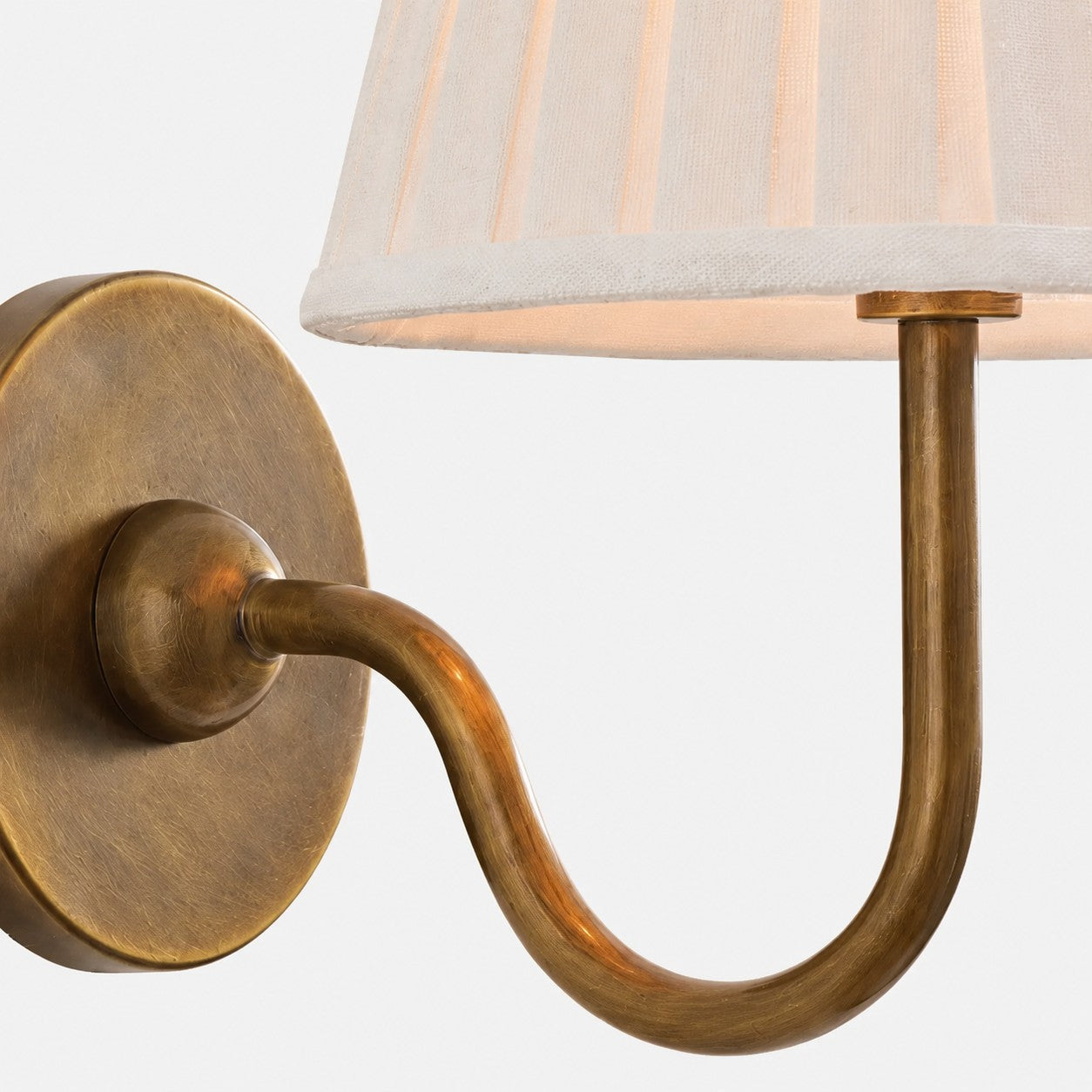 Luvora Gefalteter Leinenlampenschirm Wandlampe Vintage Modern für Schlafzimmer und Flur