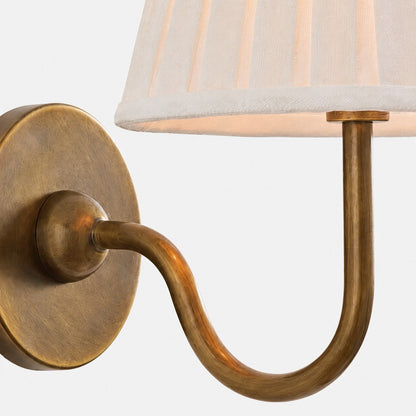 Luvora Gefalteter Leinenlampenschirm Wandlampe Vintage Modern für Schlafzimmer und Flur