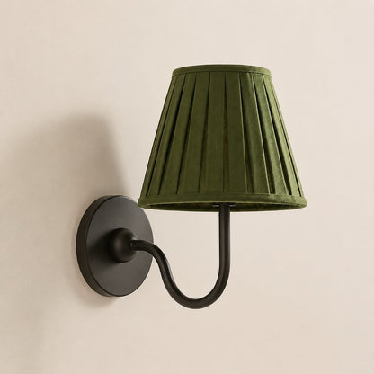 Luvora Gefalteter Leinenlampenschirm Wandlampe Vintage Modern für Schlafzimmer und Flur