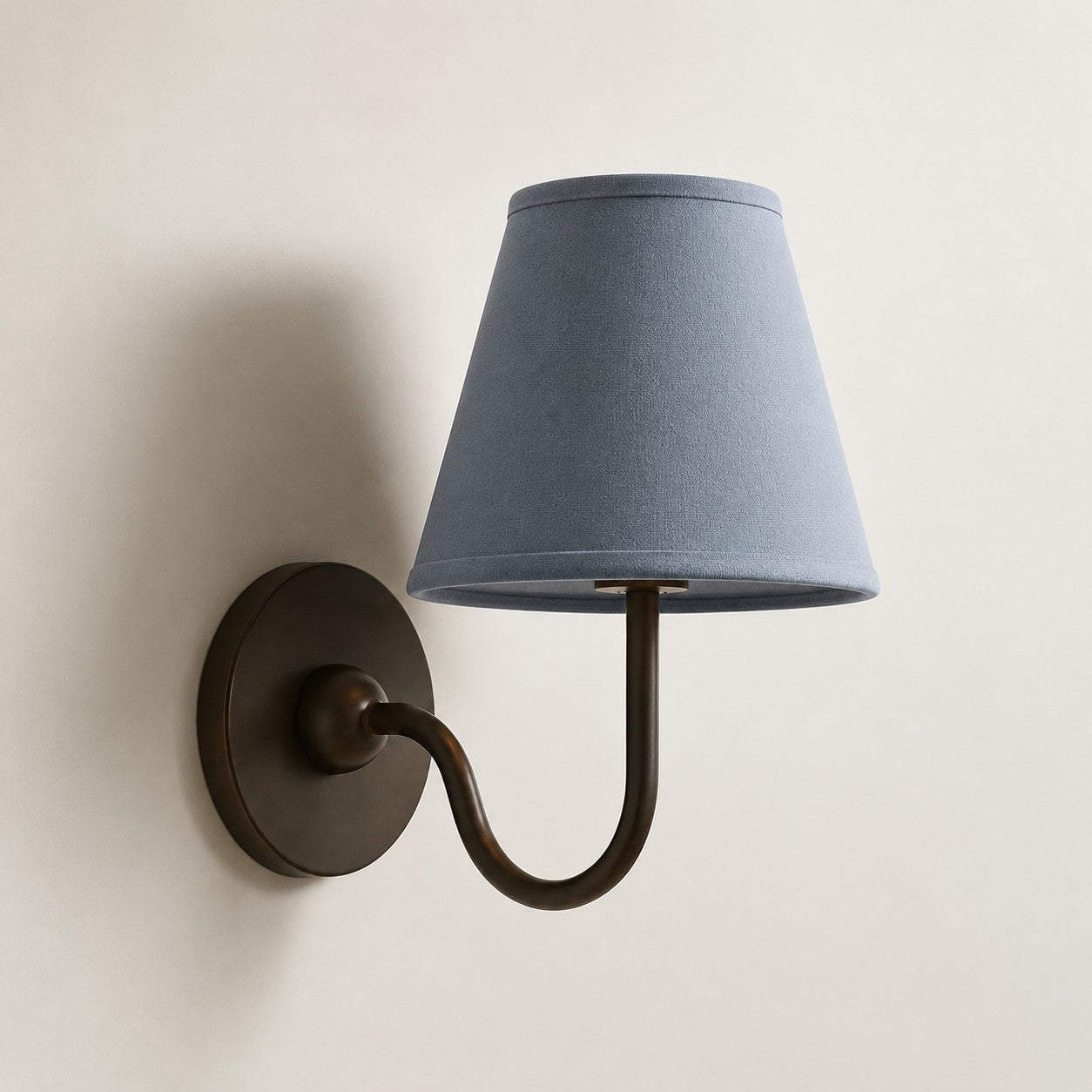 Luvora Gefalteter Leinenlampenschirm Wandlampe Vintage Modern für Schlafzimmer und Flur