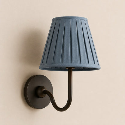 Luvora Gefalteter Leinenlampenschirm Wandlampe Vintage Modern für Schlafzimmer und Flur