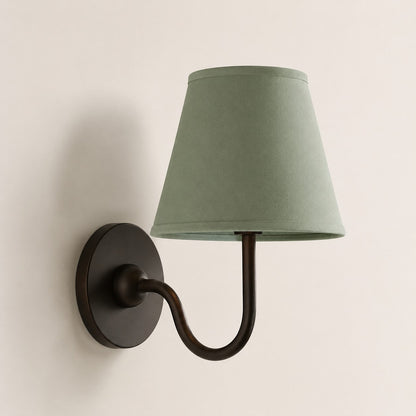 Luvora Gefalteter Leinenlampenschirm Wandlampe Vintage Modern für Schlafzimmer und Flur