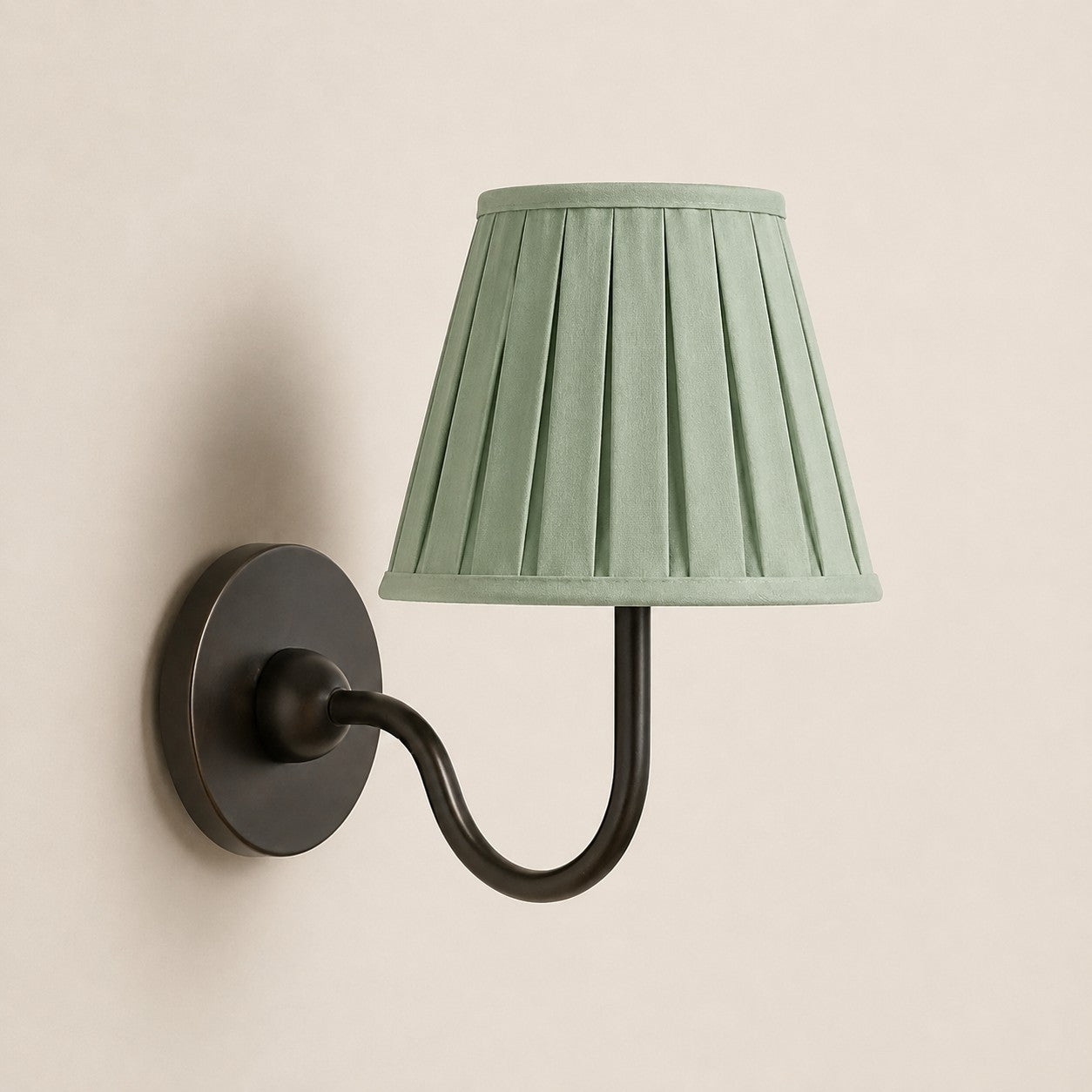Luvora Gefalteter Leinenlampenschirm Wandlampe Vintage Modern für Schlafzimmer und Flur
