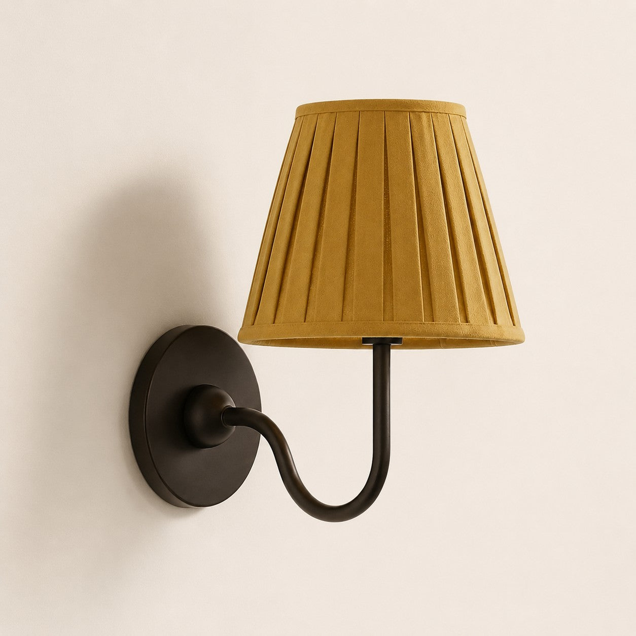 Luvora Gefalteter Leinenlampenschirm Wandlampe Vintage Modern für Schlafzimmer und Flur