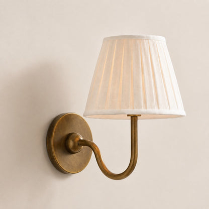 Luvora Gefalteter Leinenlampenschirm Wandlampe Vintage Modern für Schlafzimmer und Flur