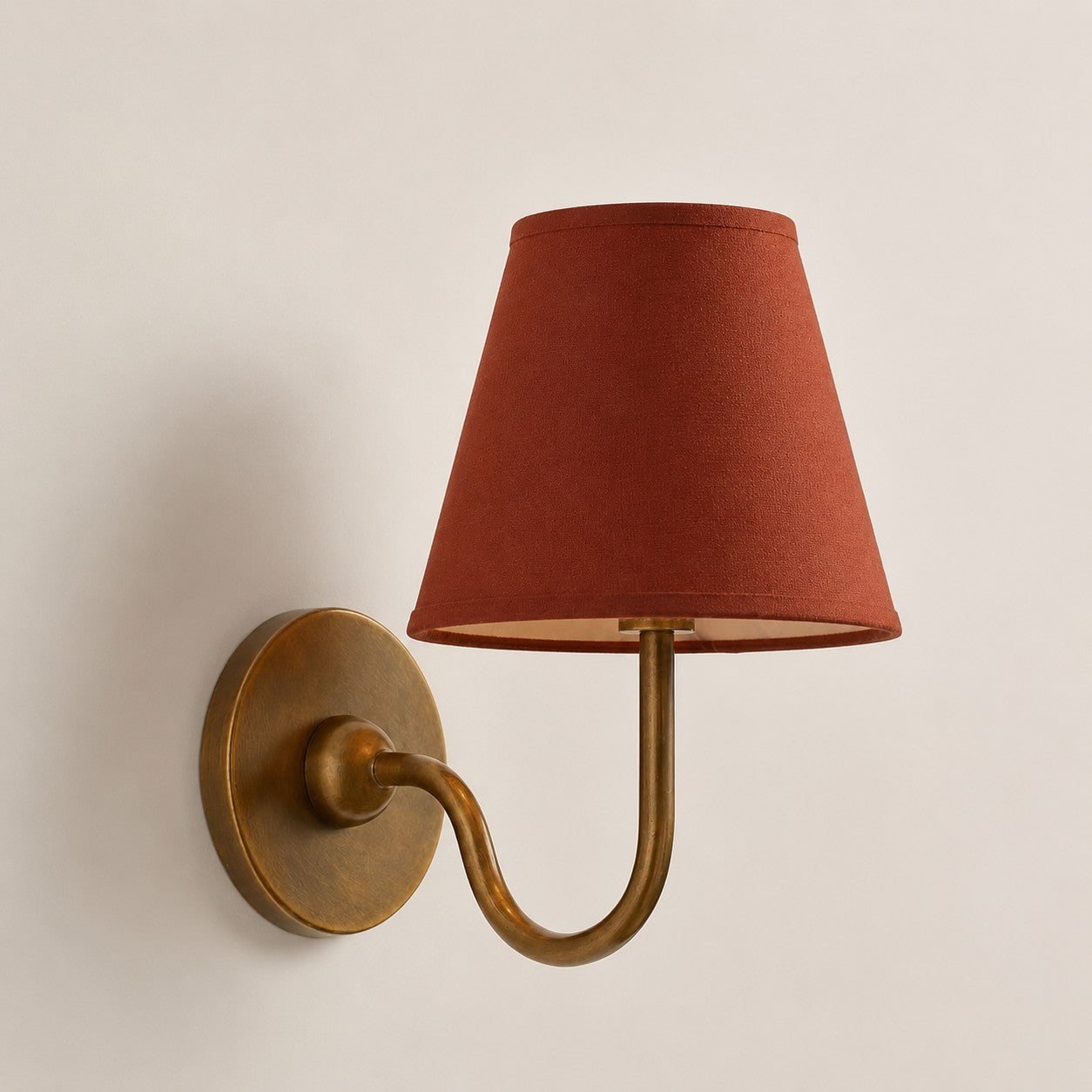 Luvora Gefalteter Leinenlampenschirm Wandlampe Vintage Modern für Schlafzimmer und Flur