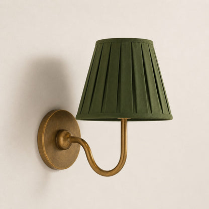 Luvora Gefalteter Leinenlampenschirm Wandlampe Vintage Modern für Schlafzimmer und Flur