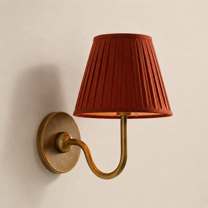 Luvora Gefalteter Leinenlampenschirm Wandlampe Vintage Modern für Schlafzimmer und Flur
