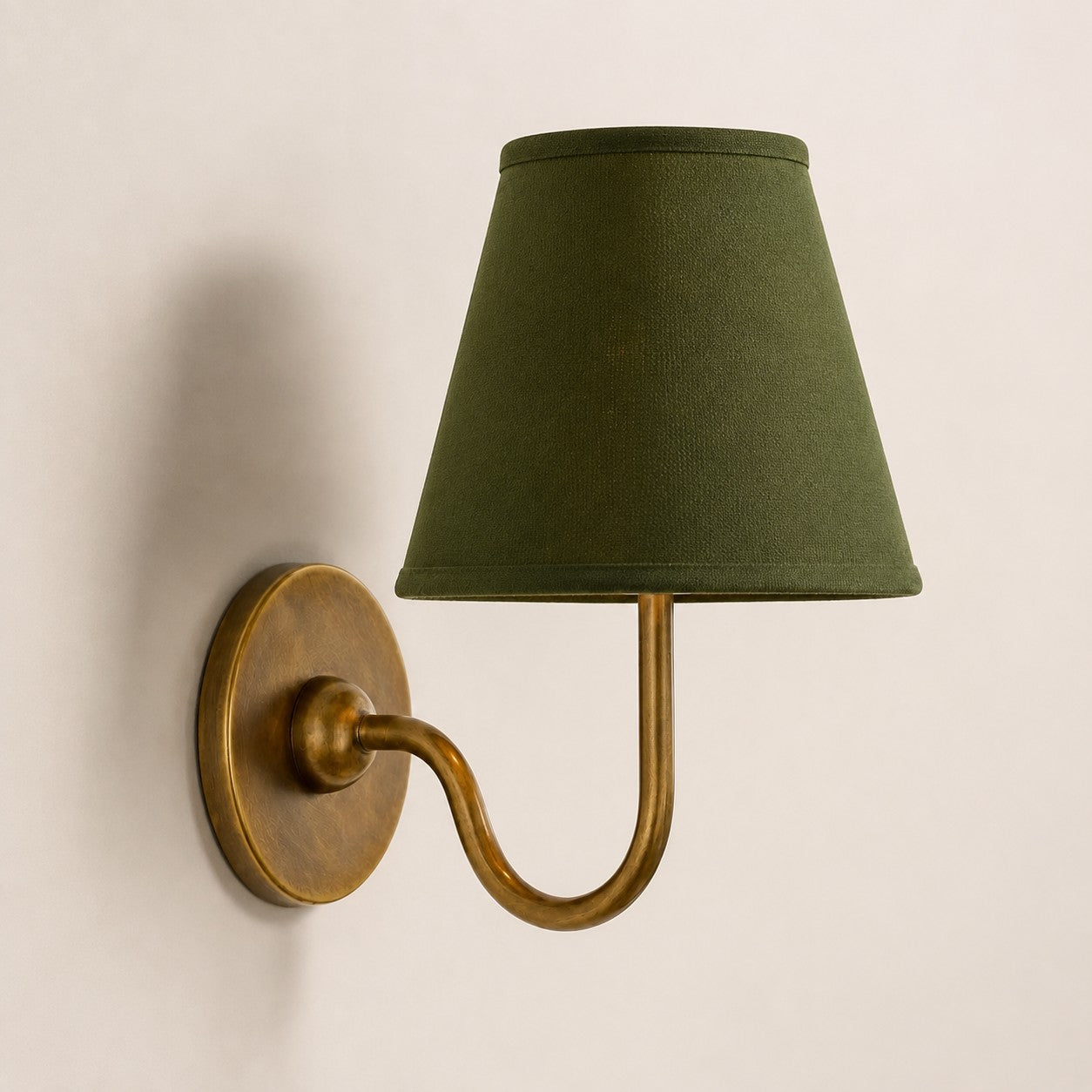 Luvora Gefalteter Leinenlampenschirm Wandlampe Vintage Modern für Schlafzimmer und Flur