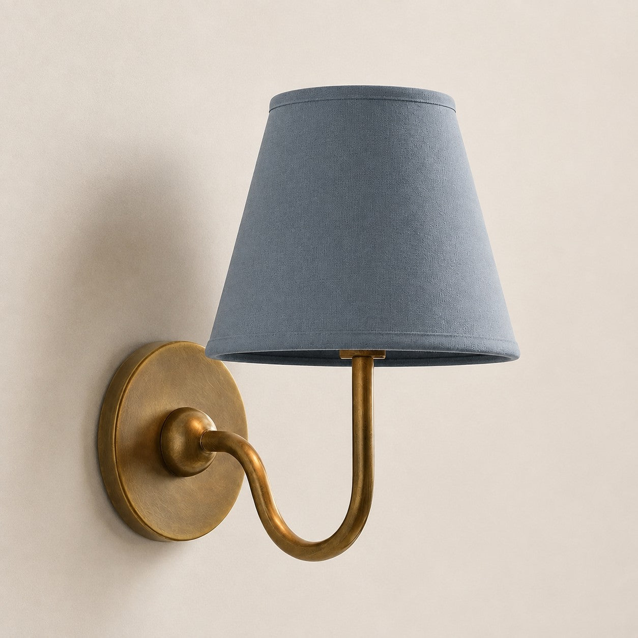 Luvora Gefalteter Leinenlampenschirm Wandlampe Vintage Modern für Schlafzimmer und Flur
