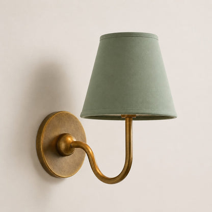Luvora Gefalteter Leinenlampenschirm Wandlampe Vintage Modern für Schlafzimmer und Flur