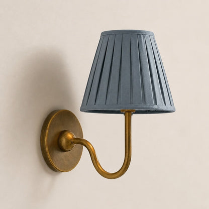 Luvora Gefalteter Leinenlampenschirm Wandlampe Vintage Modern für Schlafzimmer und Flur