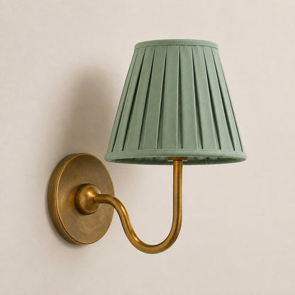Luvora Gefalteter Leinenlampenschirm Wandlampe Vintage Modern für Schlafzimmer und Flur
