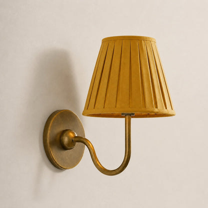 Luvora Gefalteter Leinenlampenschirm Wandlampe Vintage Modern für Schlafzimmer und Flur