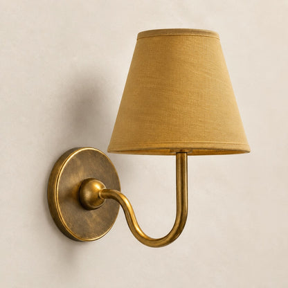 Luvora Gefalteter Leinenlampenschirm Wandlampe Vintage Modern für Schlafzimmer und Flur